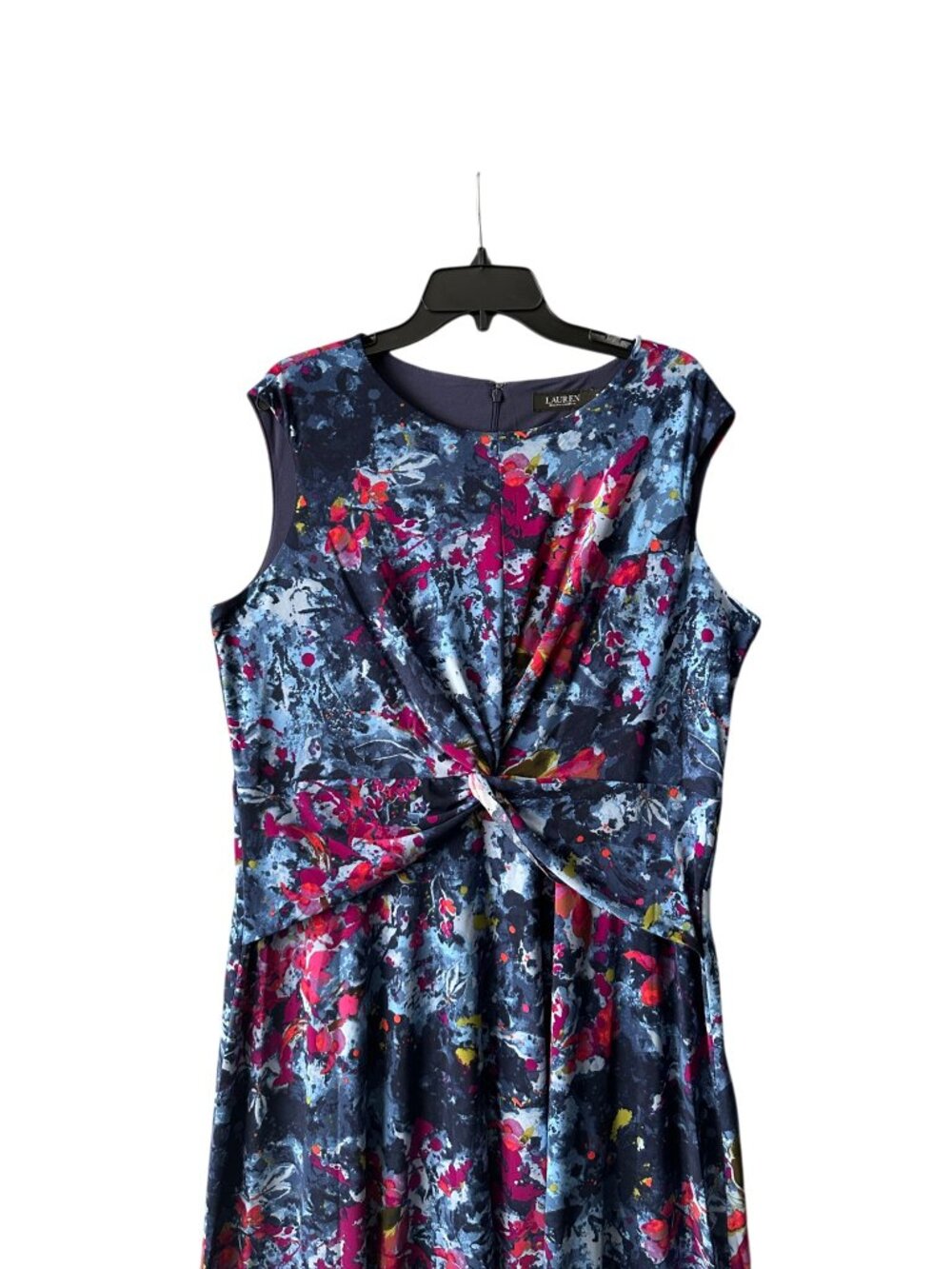 Lauren Womens Print Twist-Front Jersey Dress. Sz: 16W - Picture 5 of 11